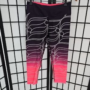Stylish Black and Pink Patterned Leggings